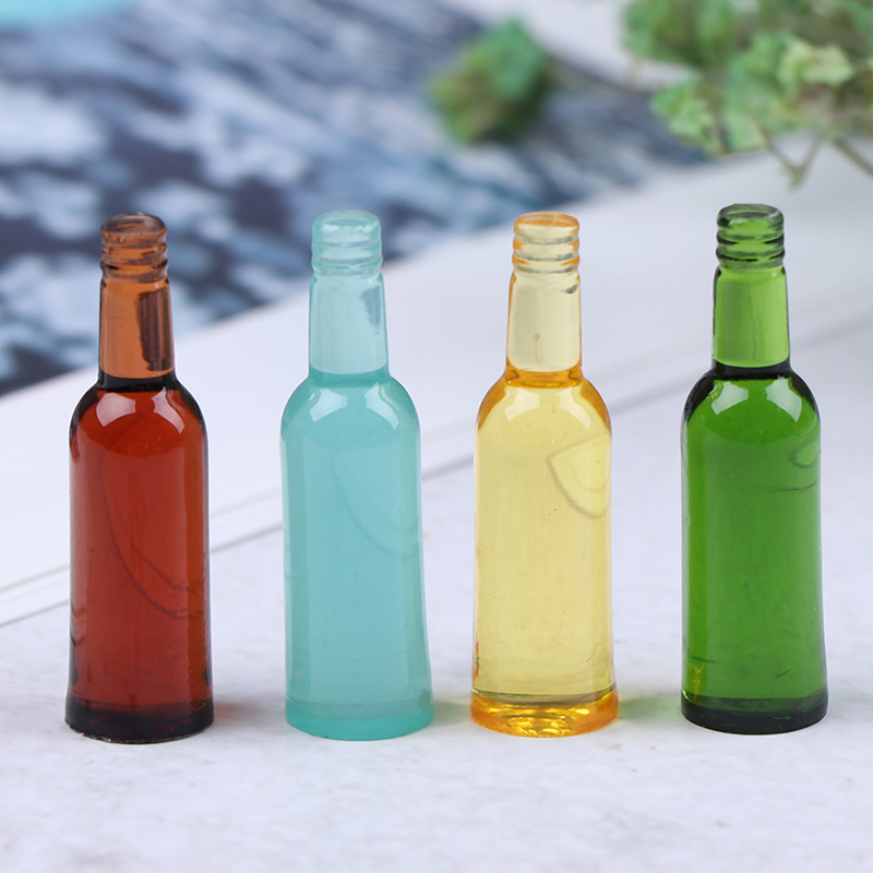 Wine Beer And - 6 個 1:12 ドールハウスミニチュアビールワインドリンクボトル人形キッチンアクセサリー子供のための創造的な遊び