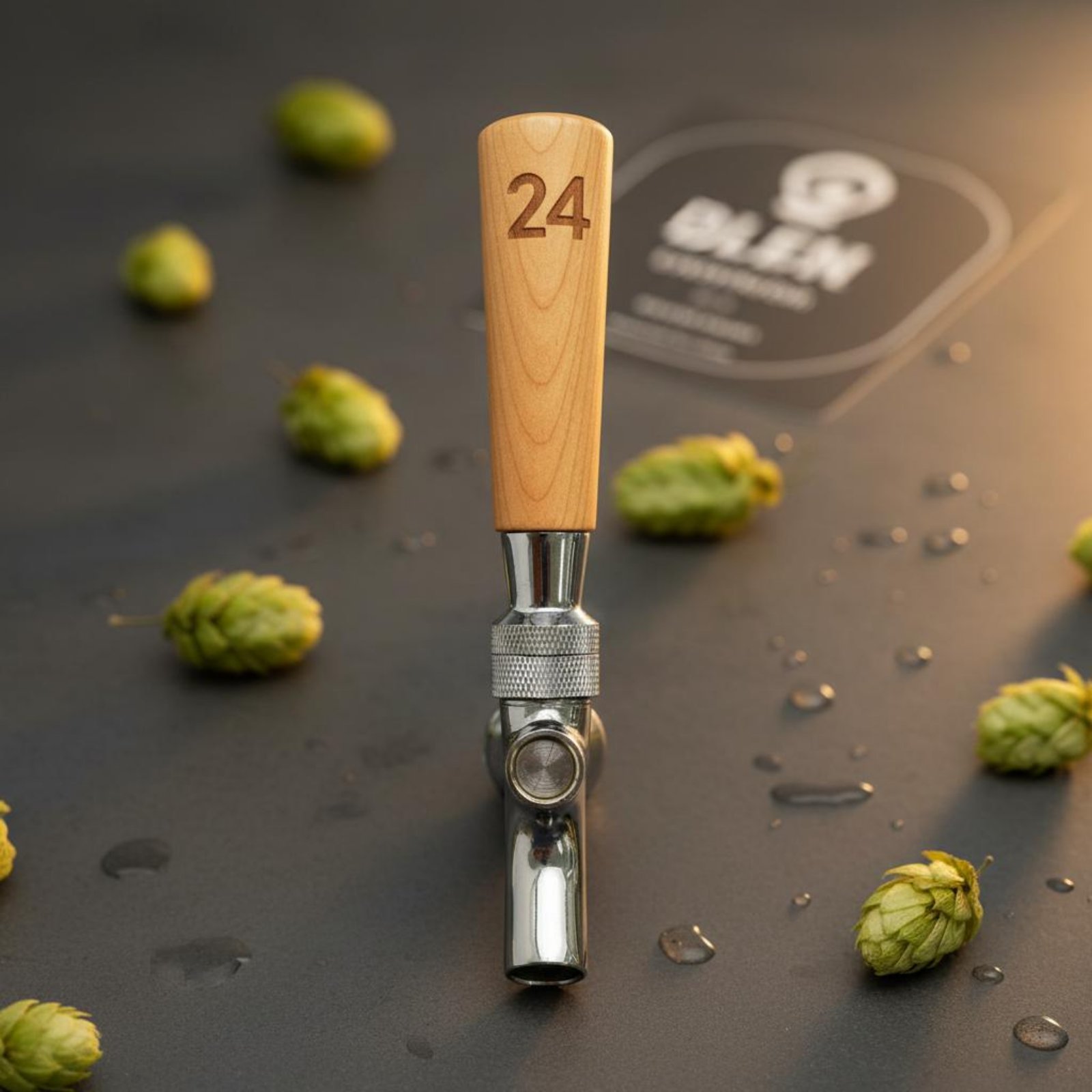 Wine Beer And - 短い木製ビールハンドル、無垢材木製ビールタップハンドルバーアクセサリー、クラシックデザイン、磨き仕上げ、ホームブリュワー向け
