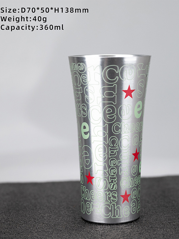 バー・コーヒー・ジュースカップ 色が変わるアルミ製ビールカッ - Wine In Beer Glass のレビューと価格