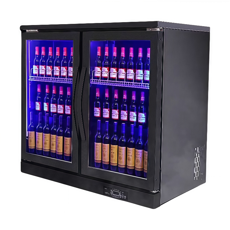 コンパクトな空冷式ミニドリンクディスプレイ冷凍庫、霜取り不要 - Beer Wine Zone のレビューと価格