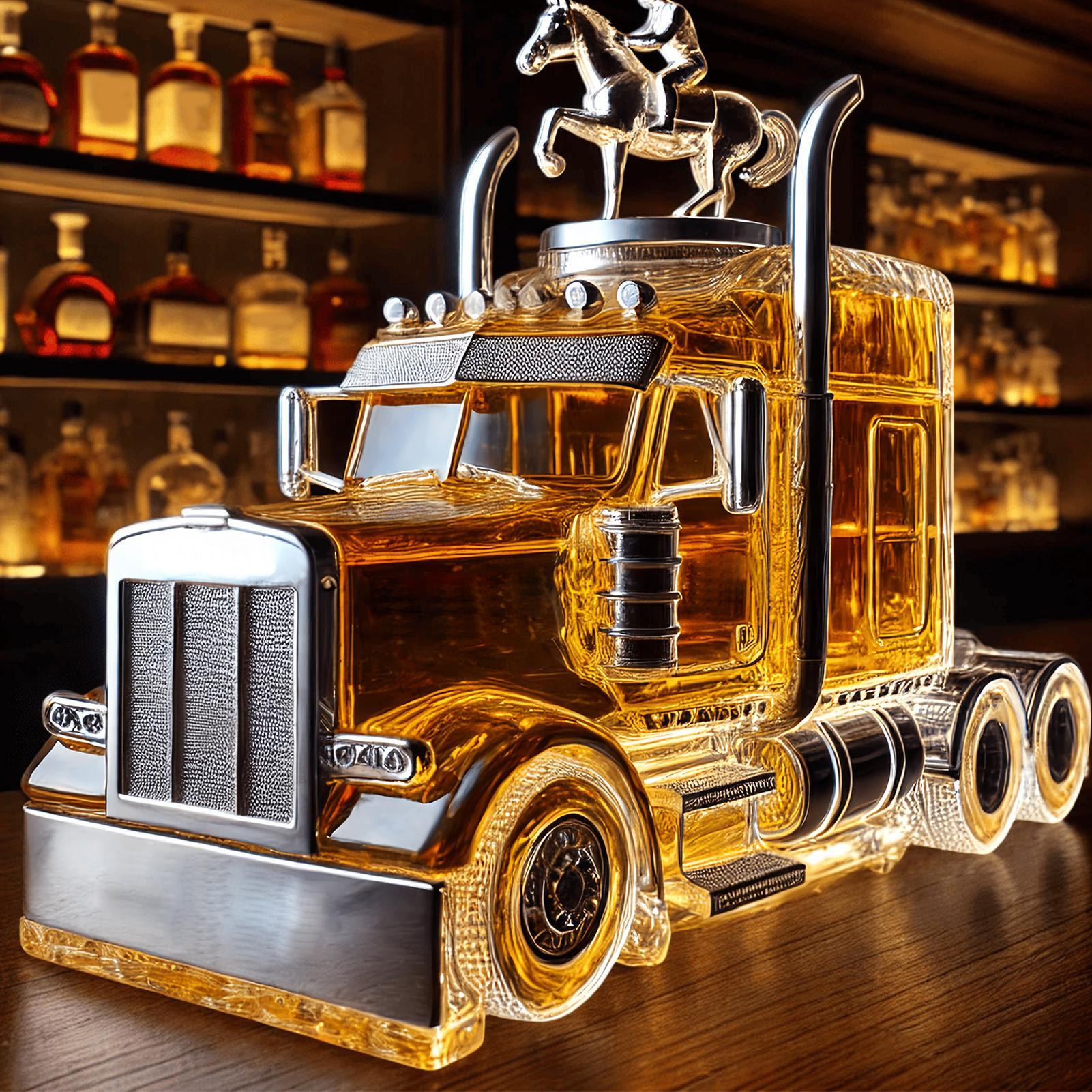車のガラスワインボトルハーフトラックウイスキーデカンタ 37 - Wine Beer Truck のレビューと価格