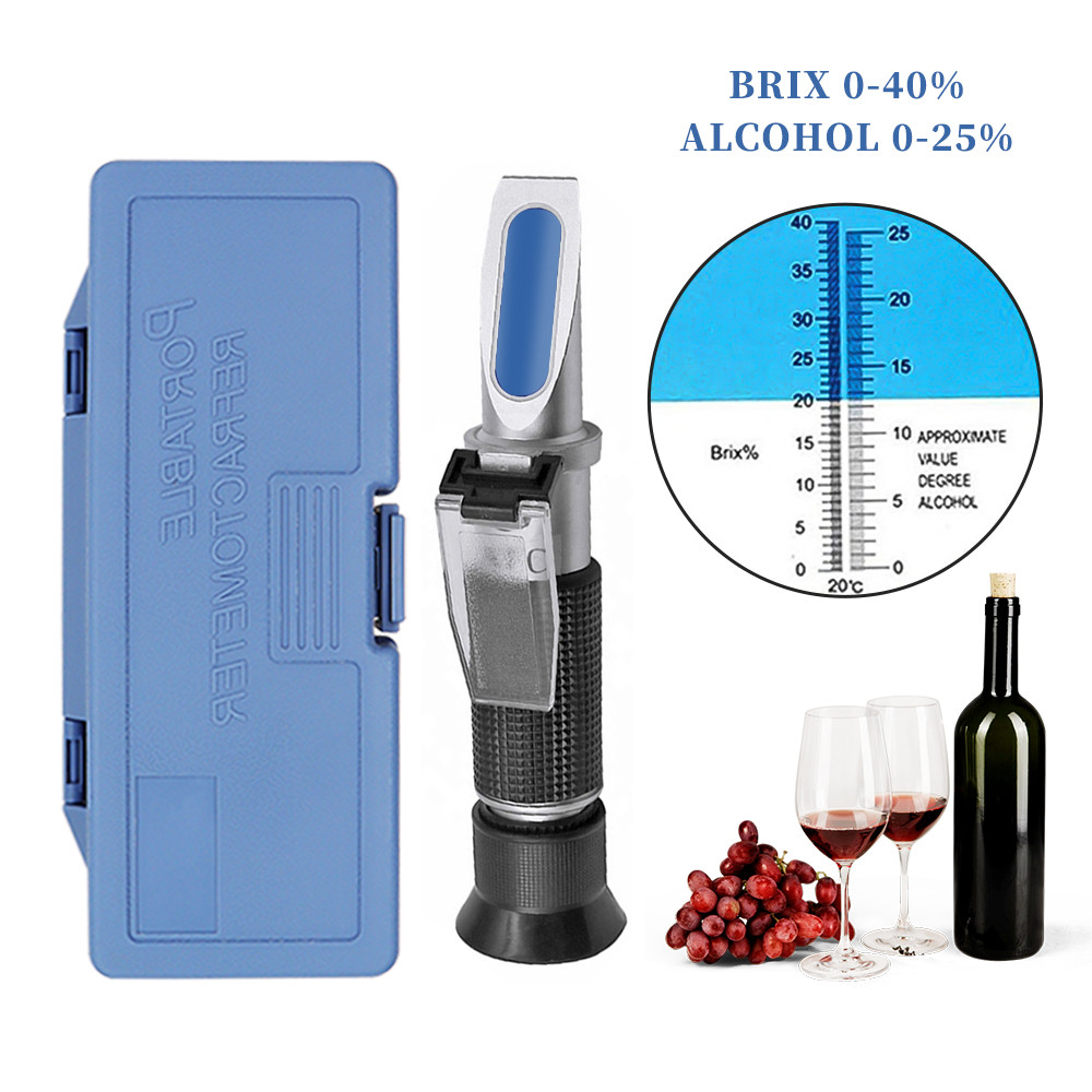 ハンドヘルド 0 〜 40% 砂糖屈折計家庭用 0 〜 25 - Wine To Beer Alcohol のレビューと価格