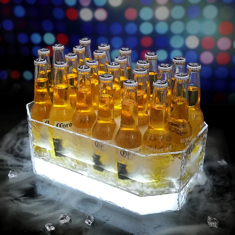 バーKTV発光ビールフレームナイトクラブLED透明氷封石模様 - Wine Plus Beer のレビューと価格