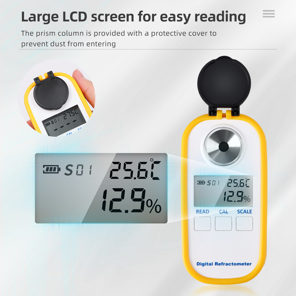 デジタルアルコール屈折計 0-80% 高精度 LCD ディス - Wine To Beer Alcohol のレビューと価格