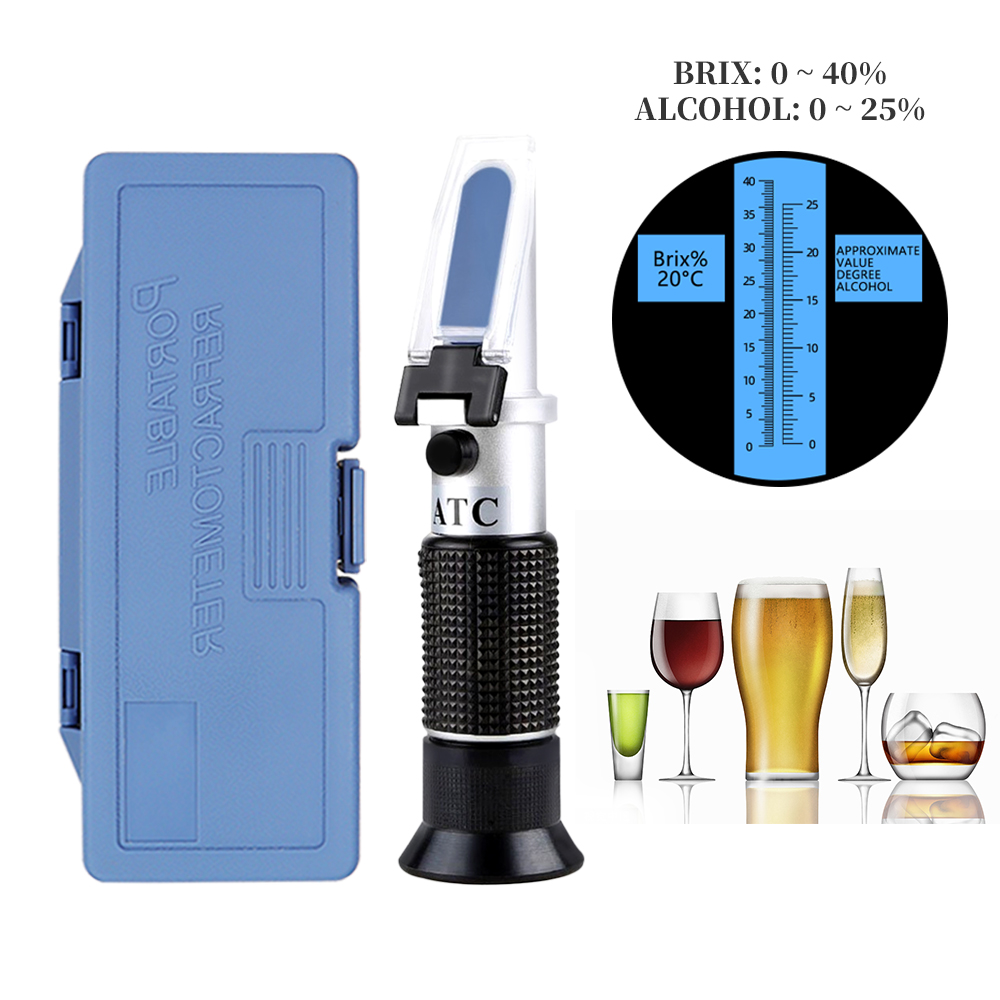 ハンドヘルドアルコール屈折計,濃度計,砂糖テスター,ビールと - Wine To Beer Alcohol のレビューと価格