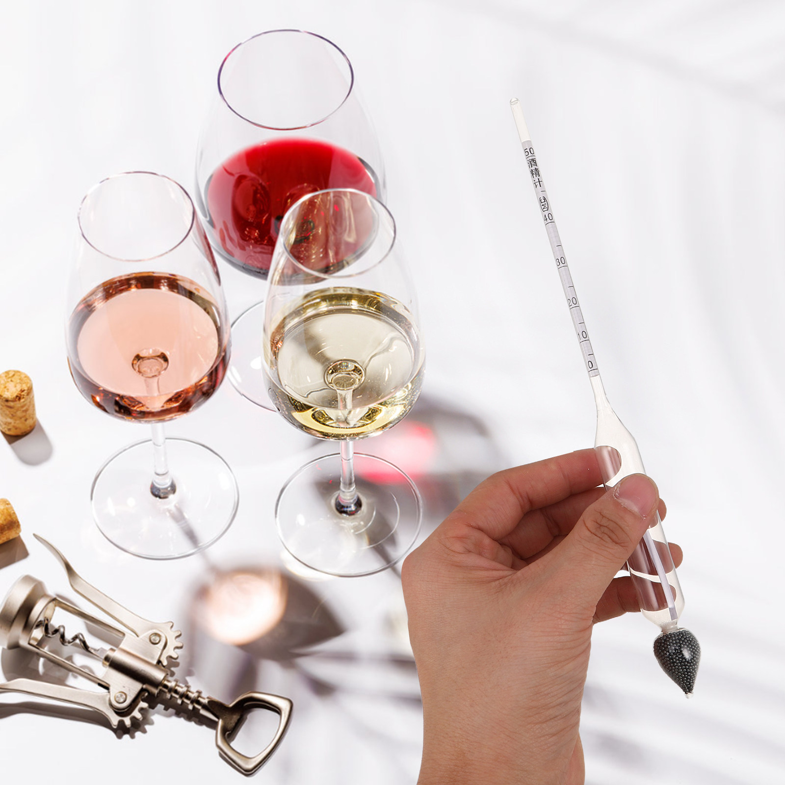 2個入り アルコール濃度計 水銀比重計 ガラス製 デュアルス - Wine To Beer Alcohol のレビューと価格