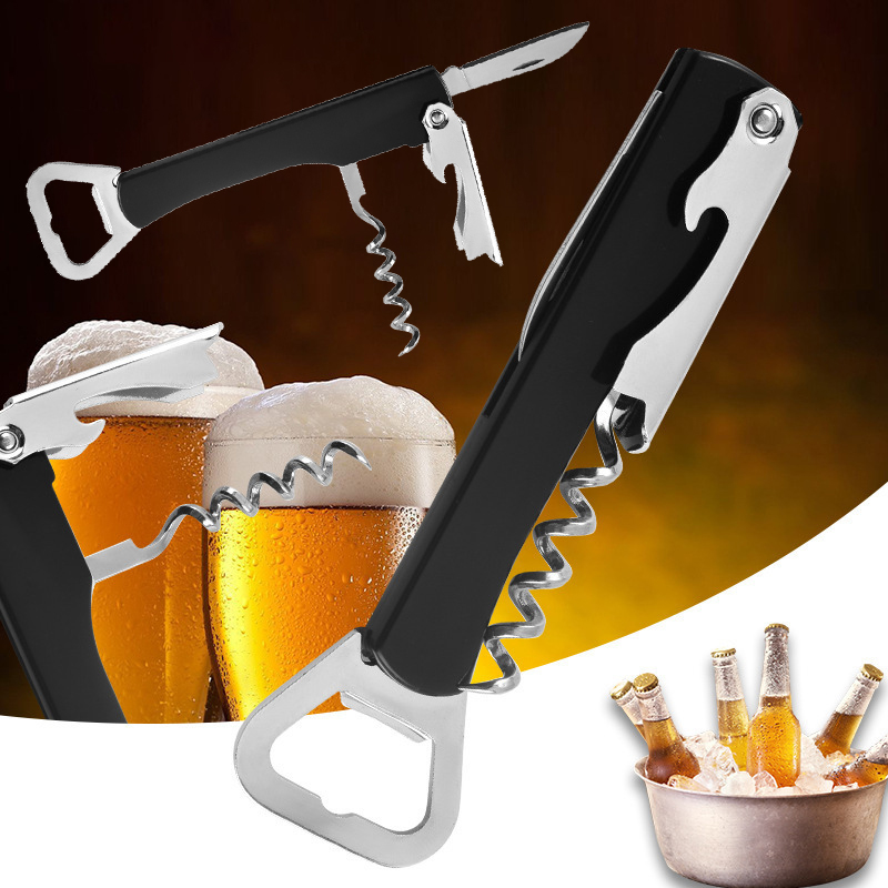 プラスチック製4-in-1多機能赤ワイン＆ビールボトルオープ - Wine Beer Red のレビューと価格